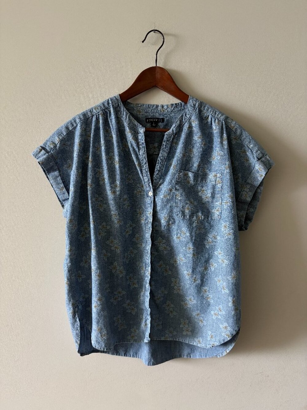 J.Crew Mercantile Camp Shirt - Floral Chambray - L